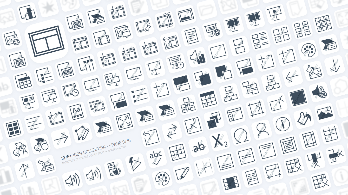 MICROSOFT POWER POINT 365 OFFICE ─ RGB HOTKEY STREAM DECK ICONS ─ VIVRE-MOTION