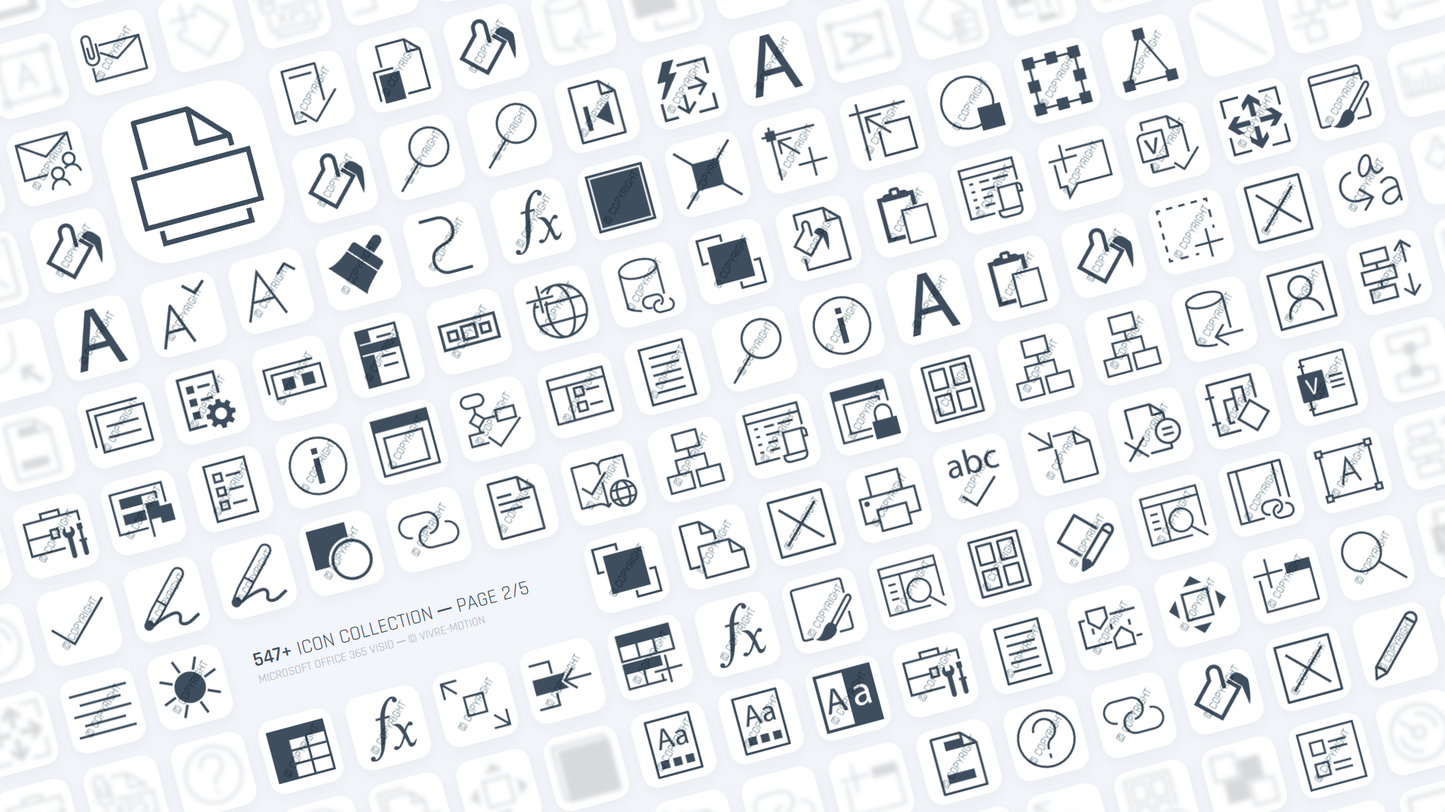 VISIO 365 OFFICE ─ Stream Deck Icons ─ RGB Hotkeys