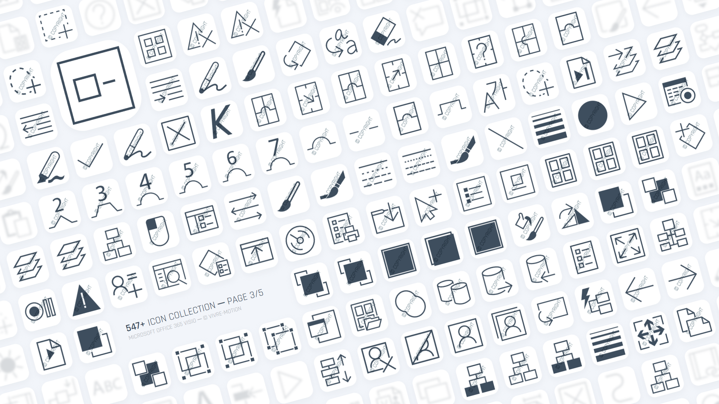 VISIO 365 OFFICE ─ Stream Deck Icons ─ RGB Hotkeys