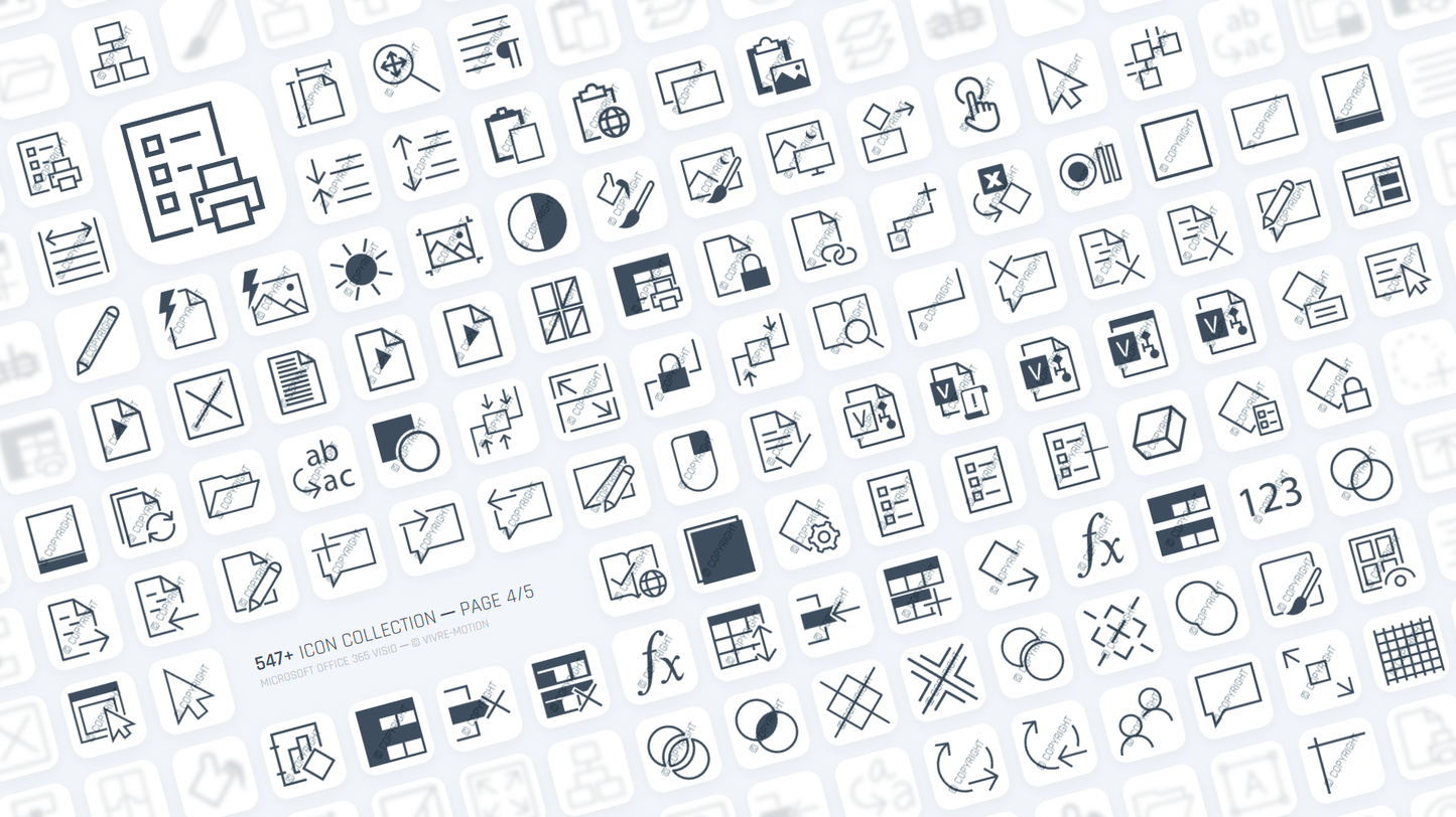 VISIO 365 OFFICE ─ Stream Deck Icons ─ RGB Hotkeys