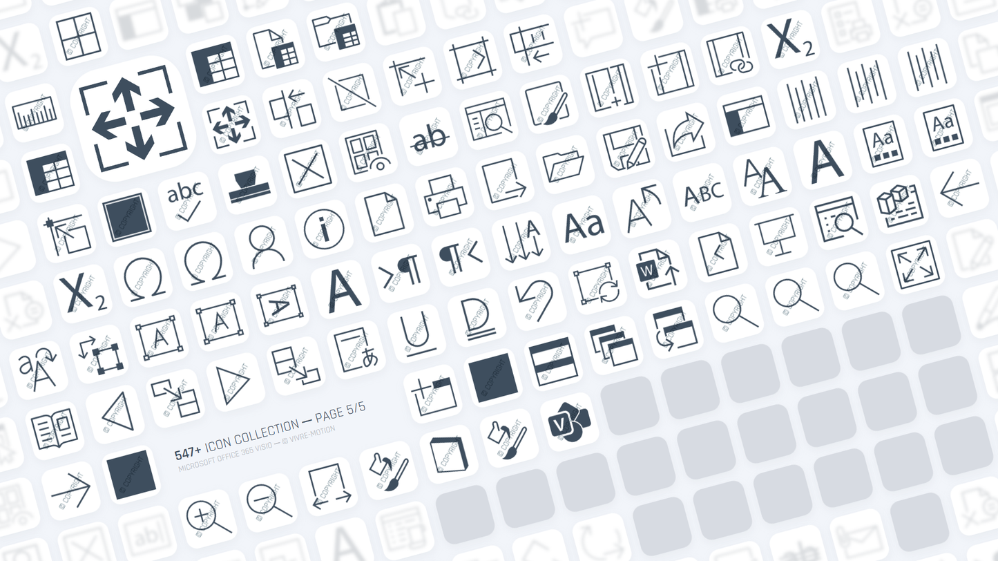 VISIO 365 OFFICE ─ Stream Deck Icons ─ RGB Hotkeys