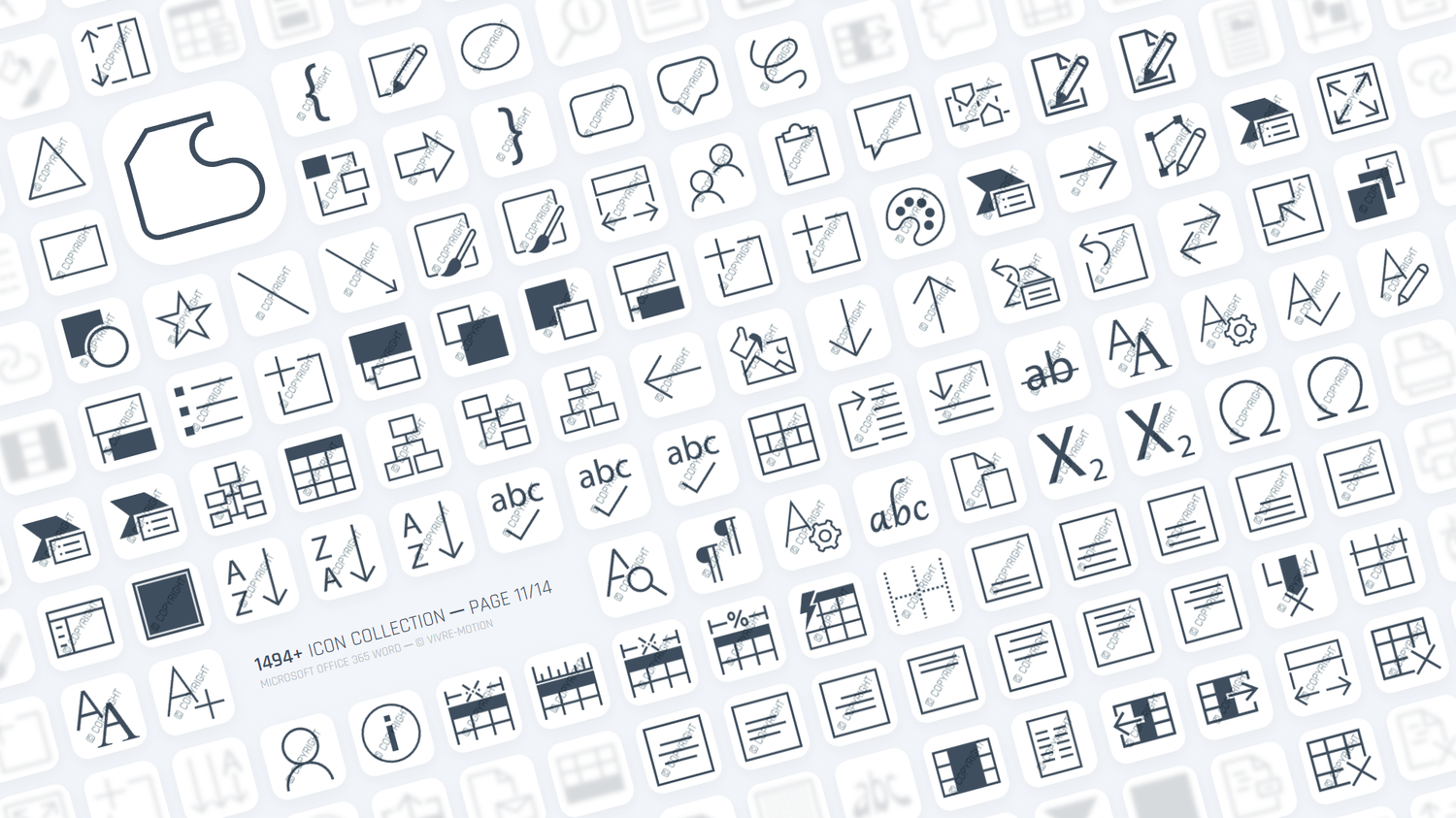 MICROSOFT WORD 365 OFFICE ─ RGB HOTKEY STREAM DECK ICONS ─ VIVRE-MOTION