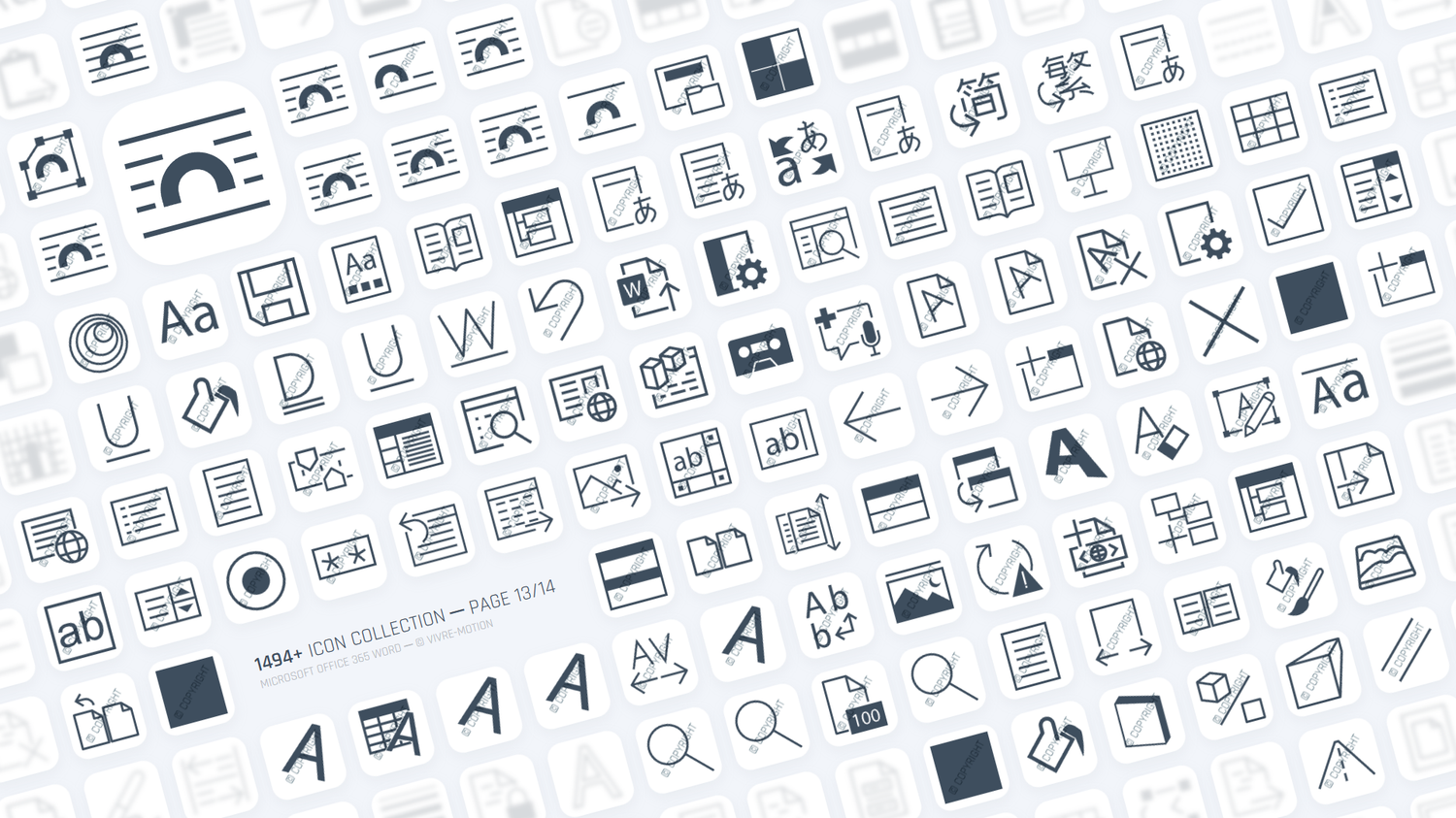 MICROSOFT WORD 365 OFFICE ─ RGB HOTKEY STREAM DECK ICONS ─ VIVRE-MOTION