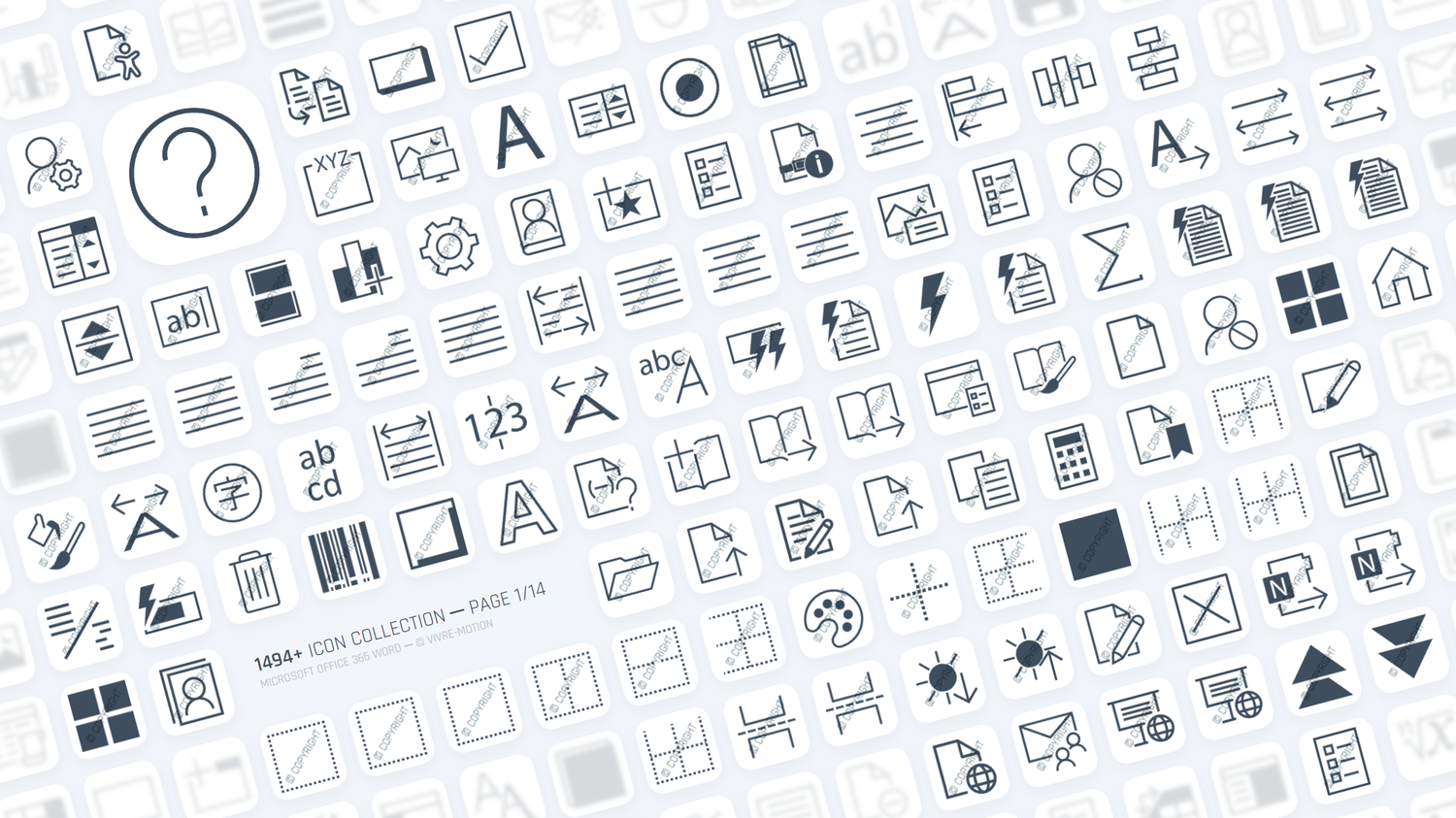 MICROSOFT WORD 365 OFFICE ─ RGB HOTKEY STREAM DECK ICONS ─ VIVRE-MOTION