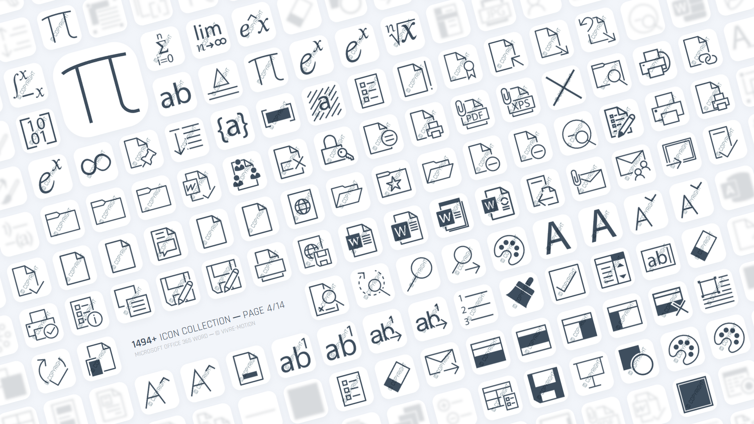 MICROSOFT WORD 365 OFFICE ─ RGB HOTKEY STREAM DECK ICONS ─ VIVRE-MOTION