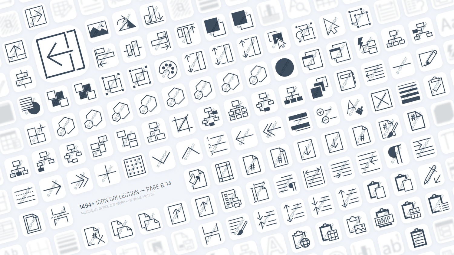 MICROSOFT WORD 365 OFFICE ─ RGB HOTKEY STREAM DECK ICONS ─ VIVRE-MOTION