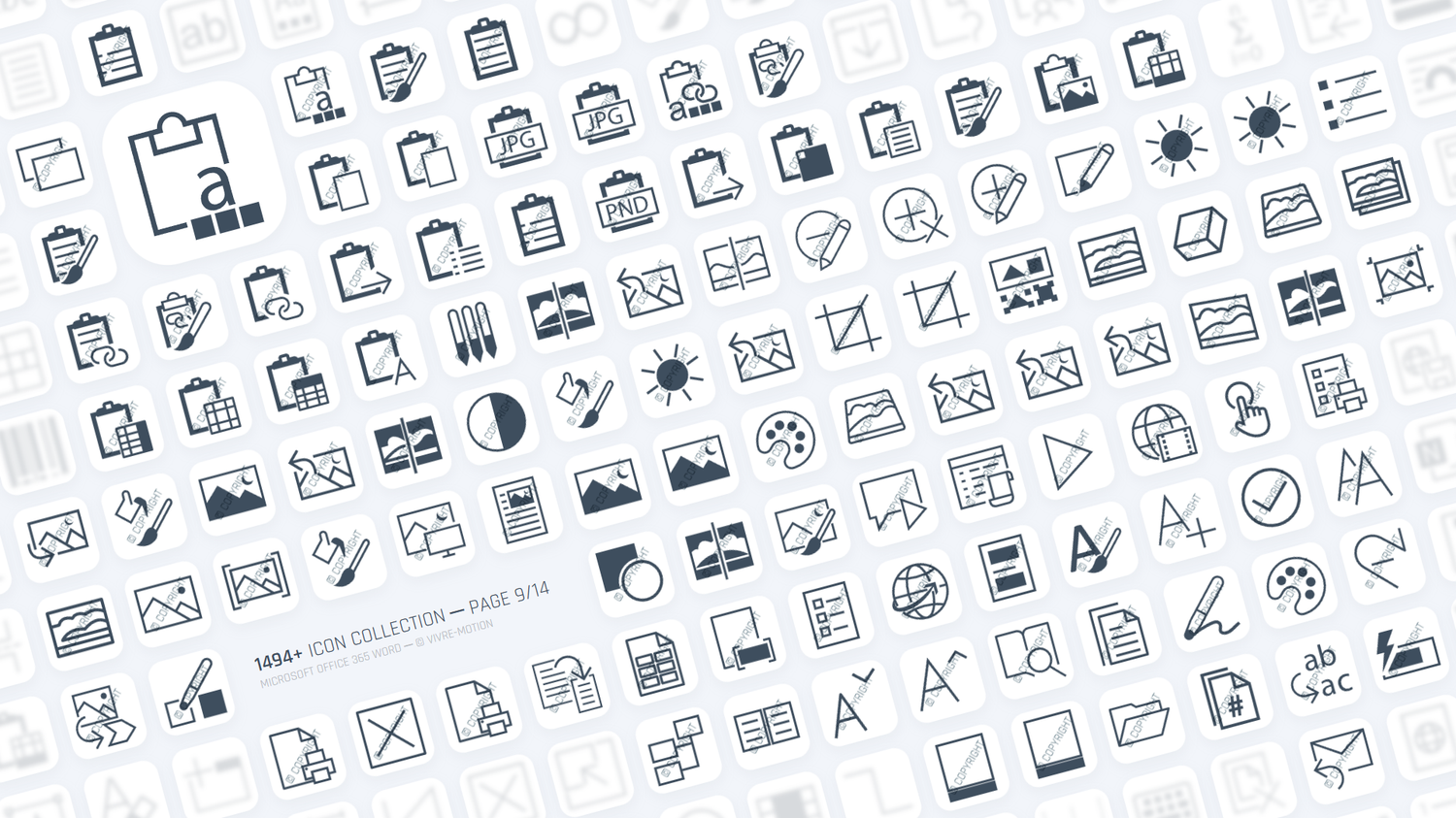 MICROSOFT WORD 365 OFFICE ─ RGB HOTKEY STREAM DECK ICONS ─ VIVRE-MOTION