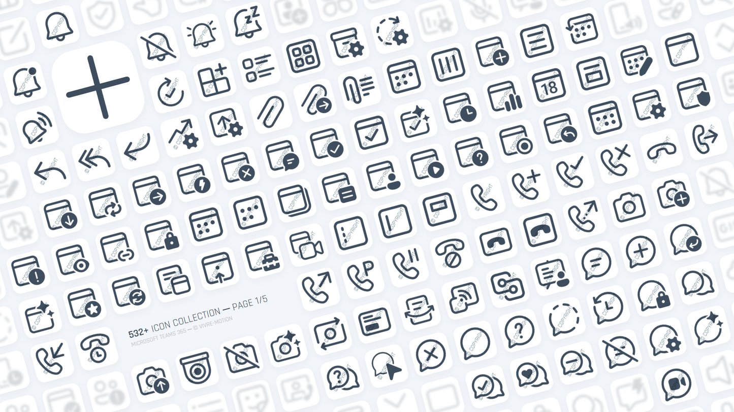 MICROSOFT TEAMS ─ RGB HOTKEY STREAM DECK ICONS ─ VIVRE-MOTION