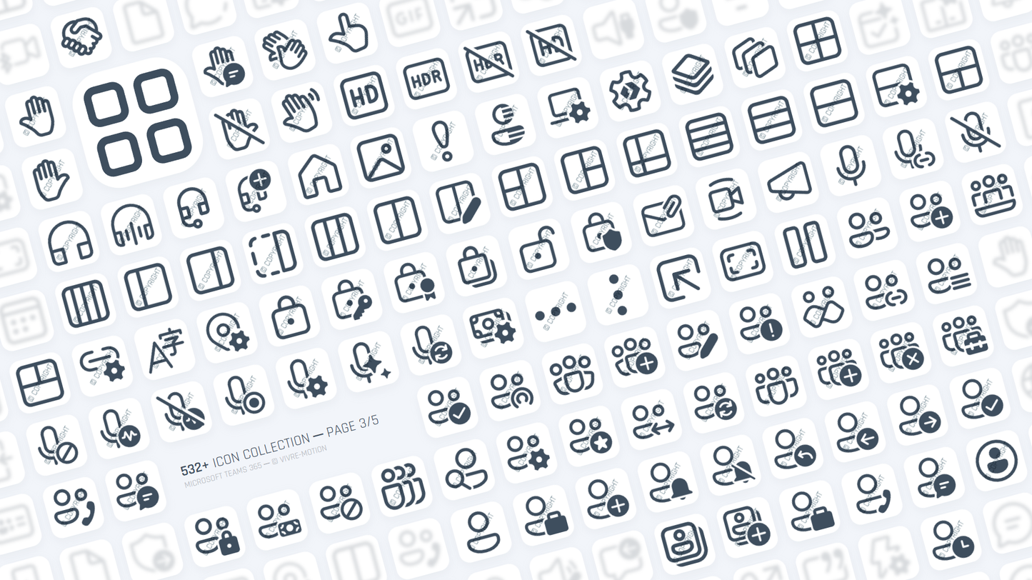 MICROSOFT TEAMS ─ RGB HOTKEY STREAM DECK ICONS ─ VIVRE-MOTION