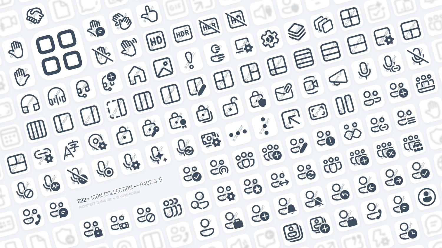 MICROSOFT TEAMS ─ RGB HOTKEY STREAM DECK ICONS ─ VIVRE-MOTION