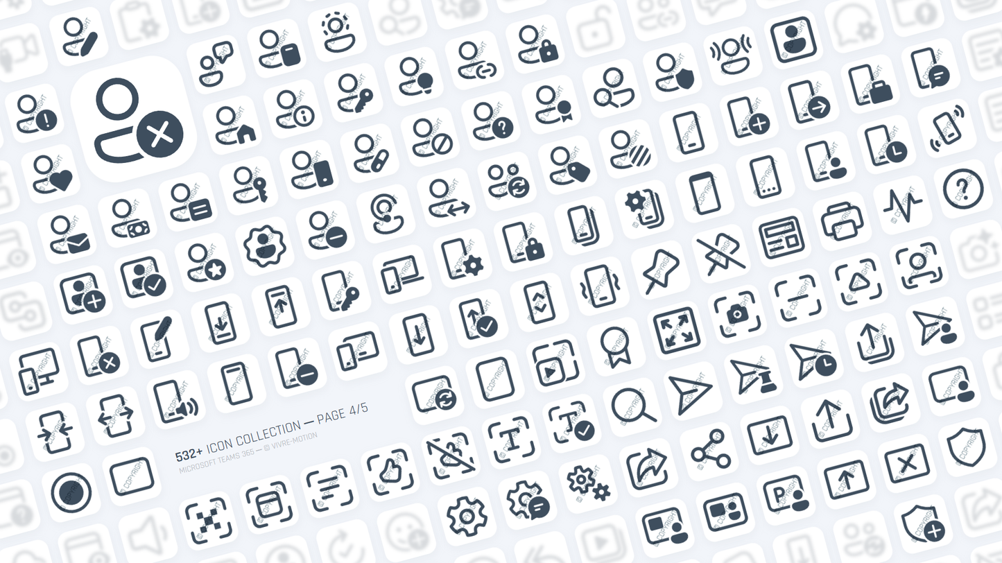 MICROSOFT TEAMS ─ RGB HOTKEY STREAM DECK ICONS ─ VIVRE-MOTION