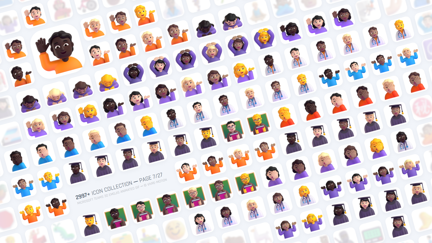 MICROSOFT TEAMS 3D EMOJIS ANIMATED GIF | Stream Deck Icons