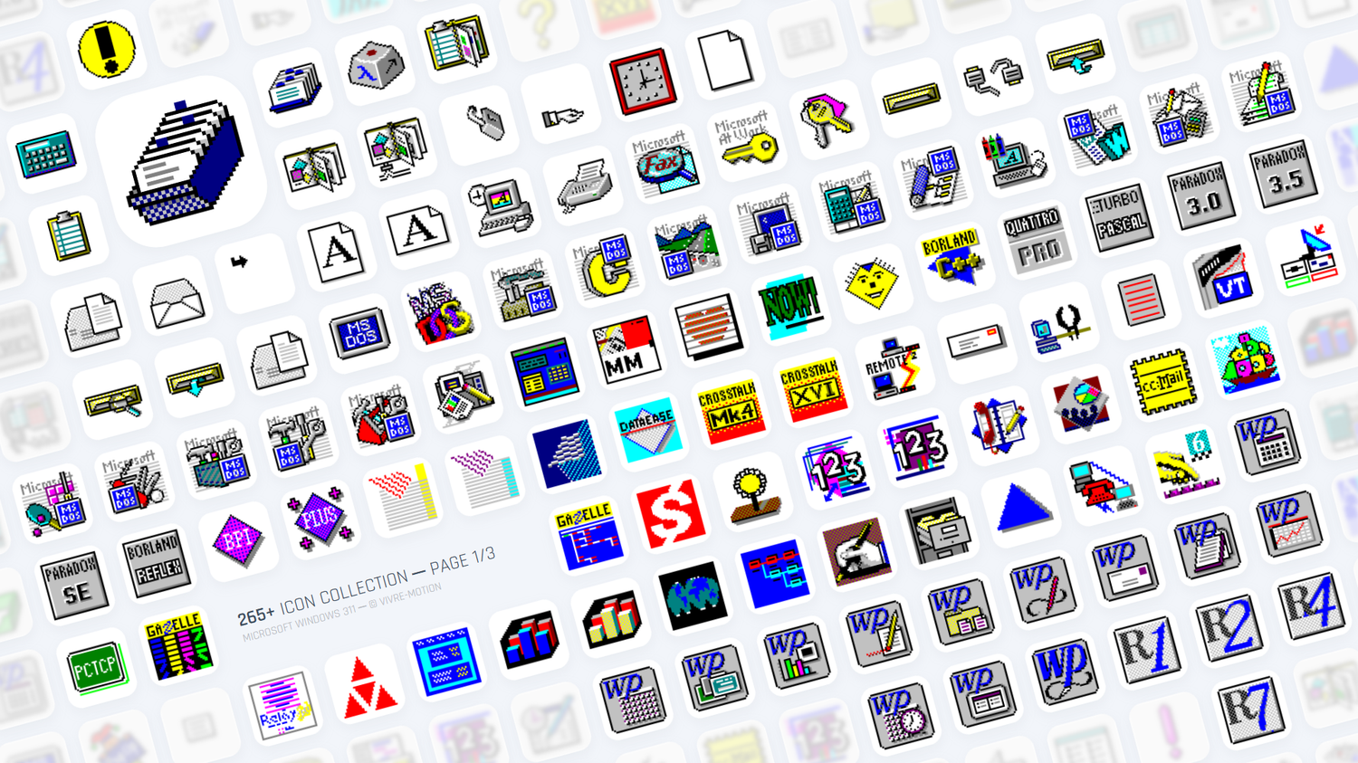 MICROSOFT WINDOWS 3.11 ─ RGB HOTKEY STREAM DECK ICONS ─ VIVRE-MOTION