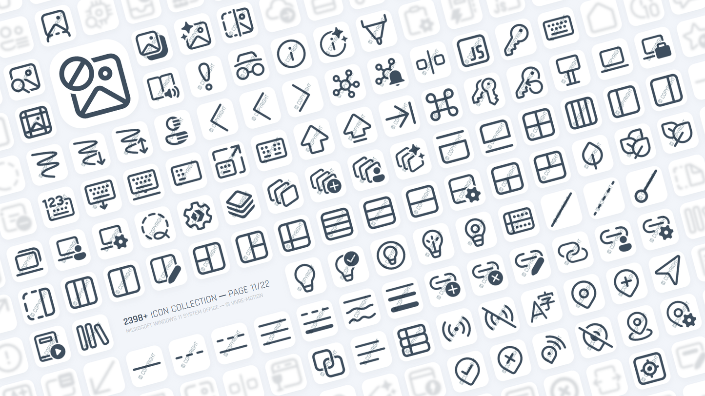 MICRSOFT WINDOWS 11 SYSTEM OFFICE ─ RGB HOTKEY STREAM DECK ICONS ─ VIVRE-MOTION