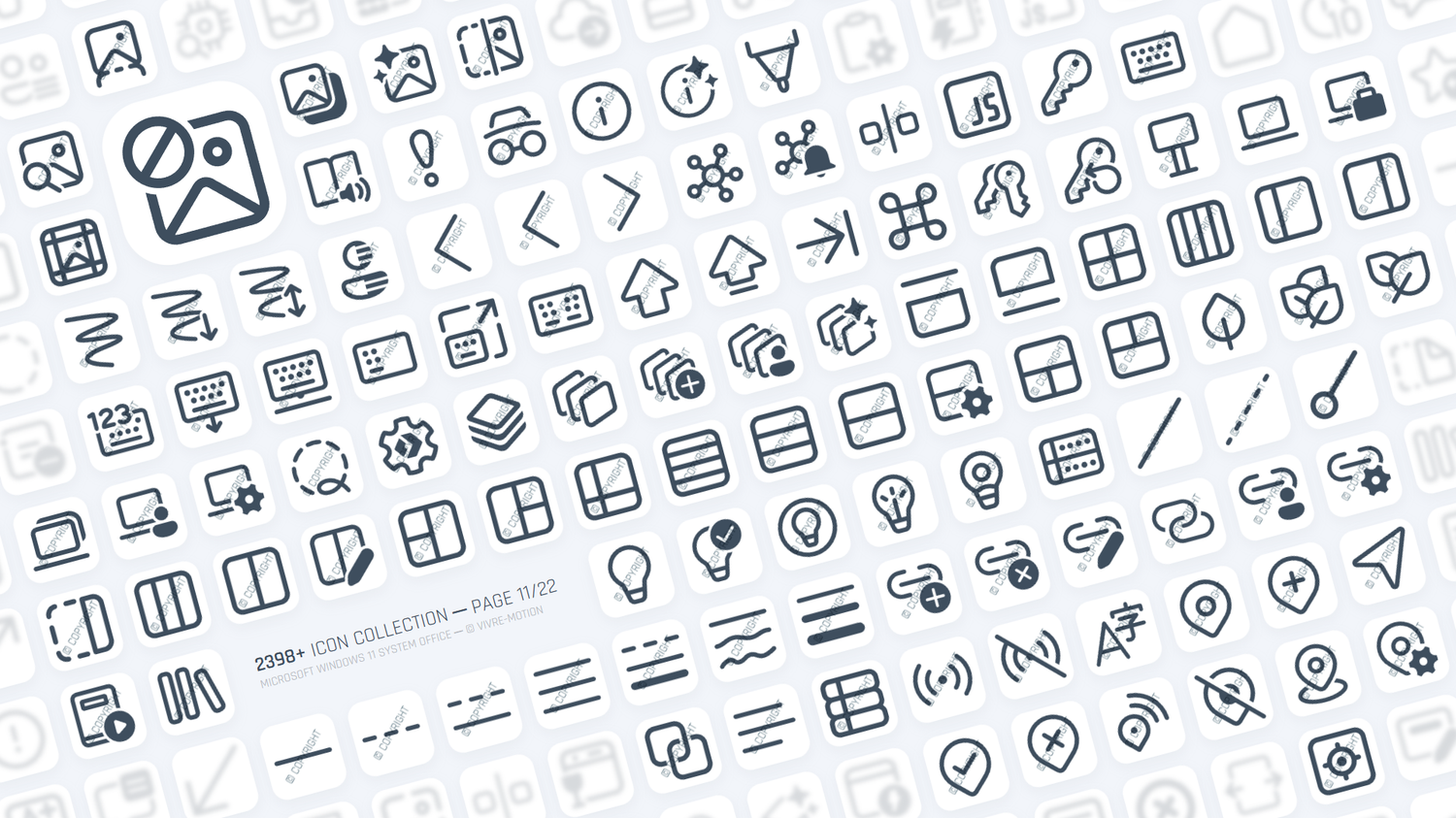 MICRSOFT WINDOWS 11 SYSTEM OFFICE ─ RGB HOTKEY STREAM DECK ICONS ─ VIVRE-MOTION