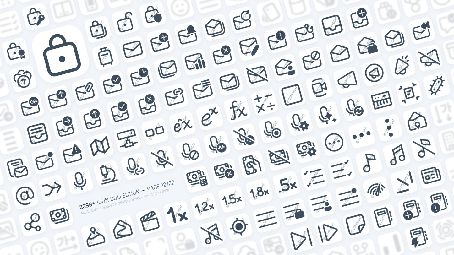 MICRSOFT WINDOWS 11 SYSTEM OFFICE ─ RGB HOTKEY STREAM DECK ICONS ─ VIVRE-MOTION