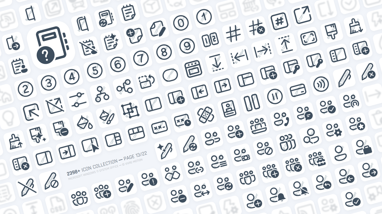 MICRSOFT WINDOWS 11 SYSTEM OFFICE ─ RGB HOTKEY STREAM DECK ICONS ─ VIVRE-MOTION