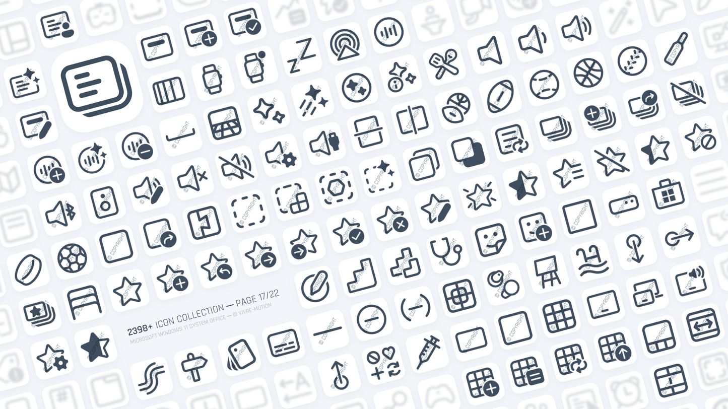 MICRSOFT WINDOWS 11 SYSTEM OFFICE ─ RGB HOTKEY STREAM DECK ICONS ─ VIVRE-MOTION