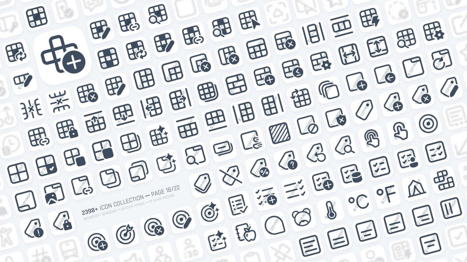 MICRSOFT WINDOWS 11 SYSTEM OFFICE ─ RGB HOTKEY STREAM DECK ICONS ─ VIVRE-MOTION