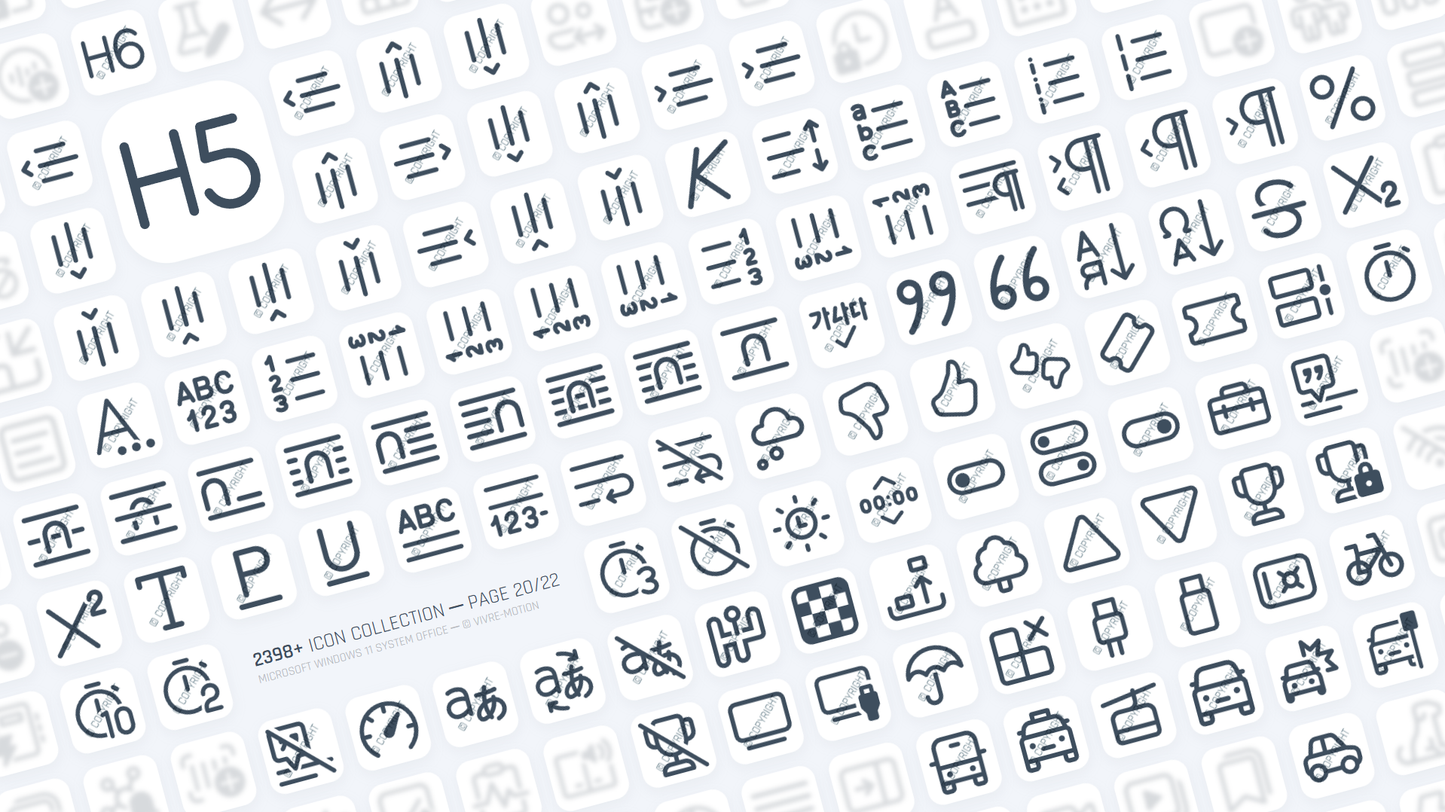 MICRSOFT WINDOWS 11 SYSTEM OFFICE ─ RGB HOTKEY STREAM DECK ICONS ─ VIVRE-MOTION