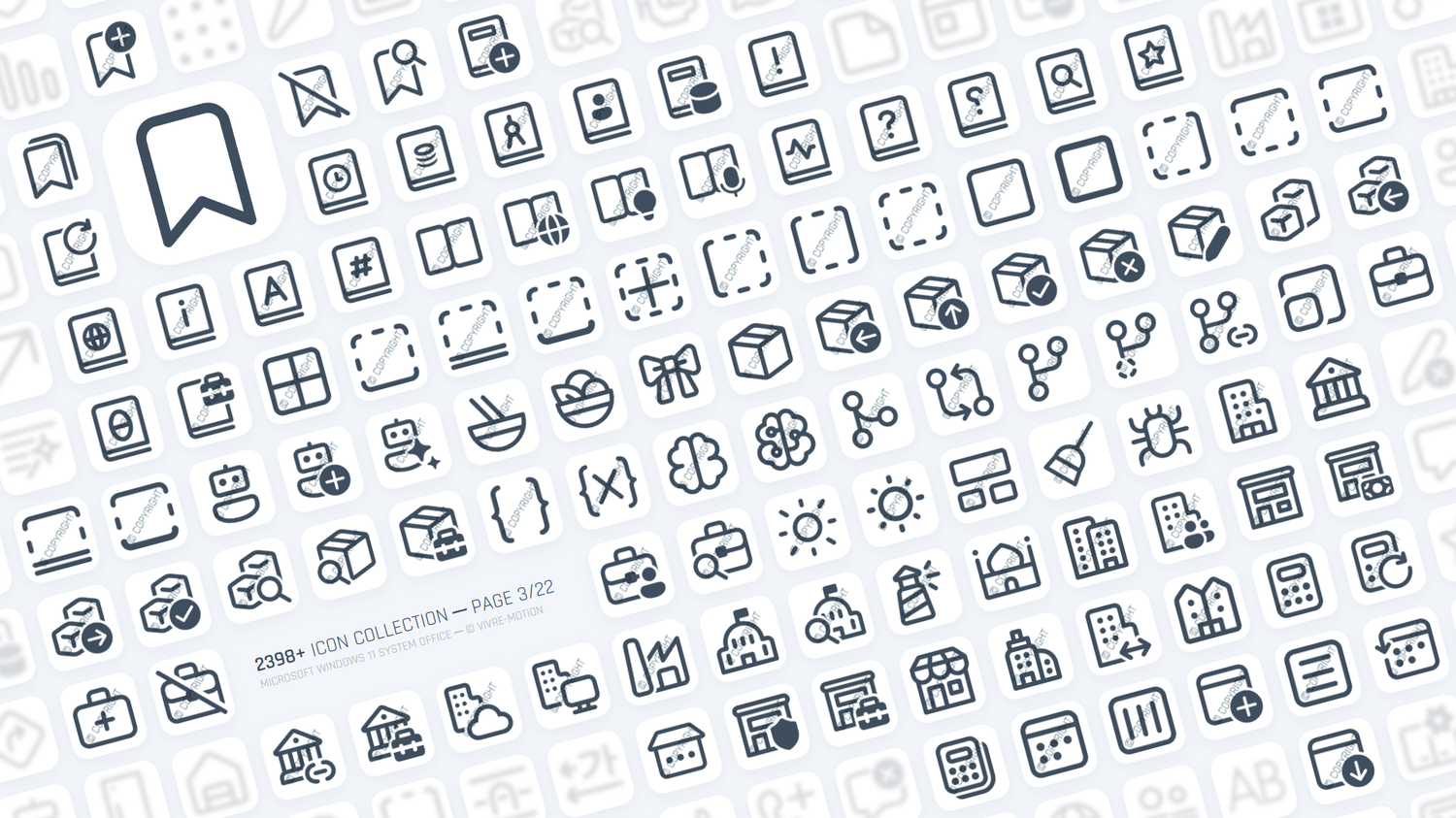 MICRSOFT WINDOWS 11 SYSTEM OFFICE ─ RGB HOTKEY STREAM DECK ICONS ─ VIVRE-MOTION