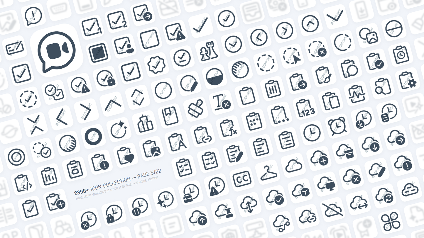 MICRSOFT WINDOWS 11 SYSTEM OFFICE ─ RGB HOTKEY STREAM DECK ICONS ─ VIVRE-MOTION