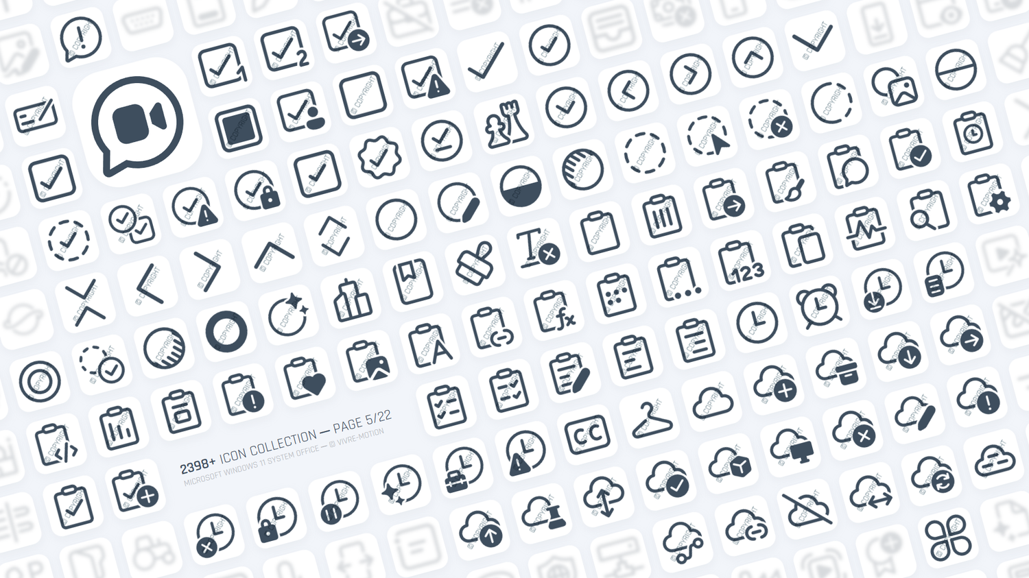 MICRSOFT WINDOWS 11 SYSTEM OFFICE ─ RGB HOTKEY STREAM DECK ICONS ─ VIVRE-MOTION