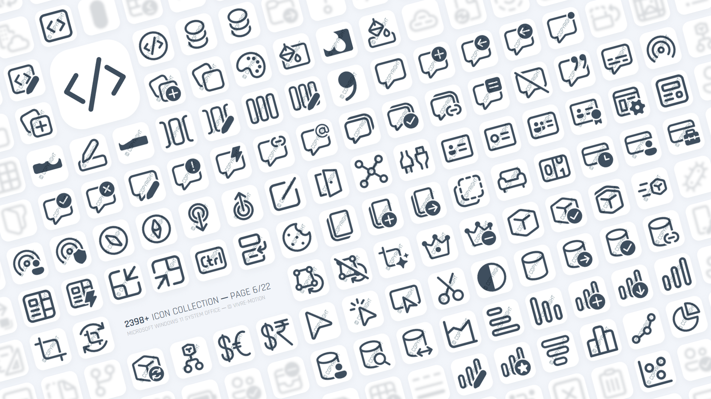 MICRSOFT WINDOWS 11 SYSTEM OFFICE ─ RGB HOTKEY STREAM DECK ICONS ─ VIVRE-MOTION