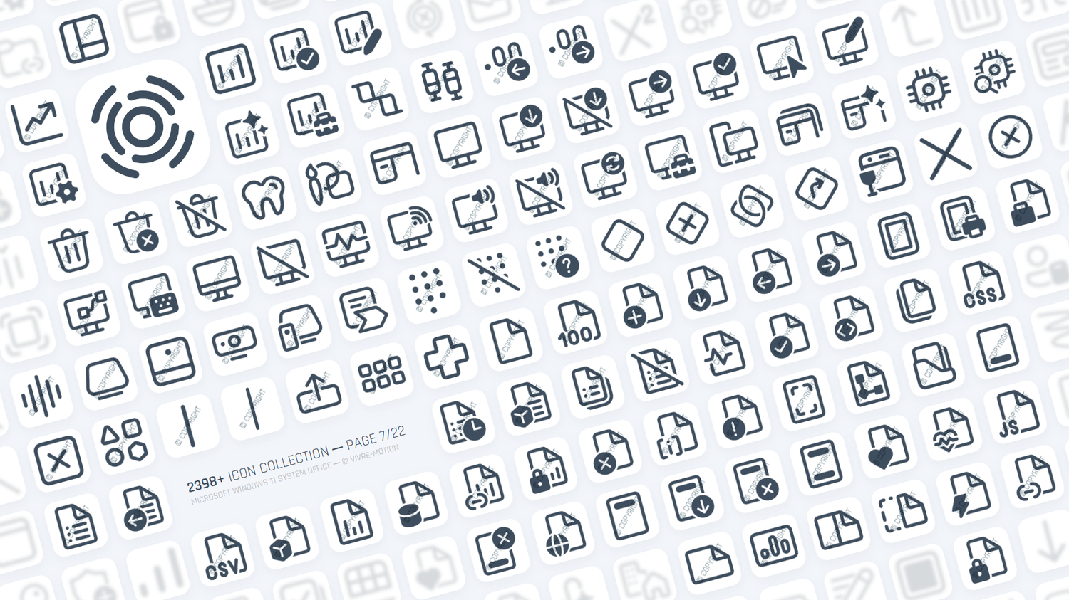 MICRSOFT WINDOWS 11 SYSTEM OFFICE ─ RGB HOTKEY STREAM DECK ICONS ─ VIVRE-MOTION