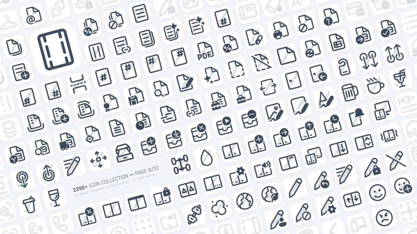 MICRSOFT WINDOWS 11 SYSTEM OFFICE ─ RGB HOTKEY STREAM DECK ICONS ─ VIVRE-MOTION