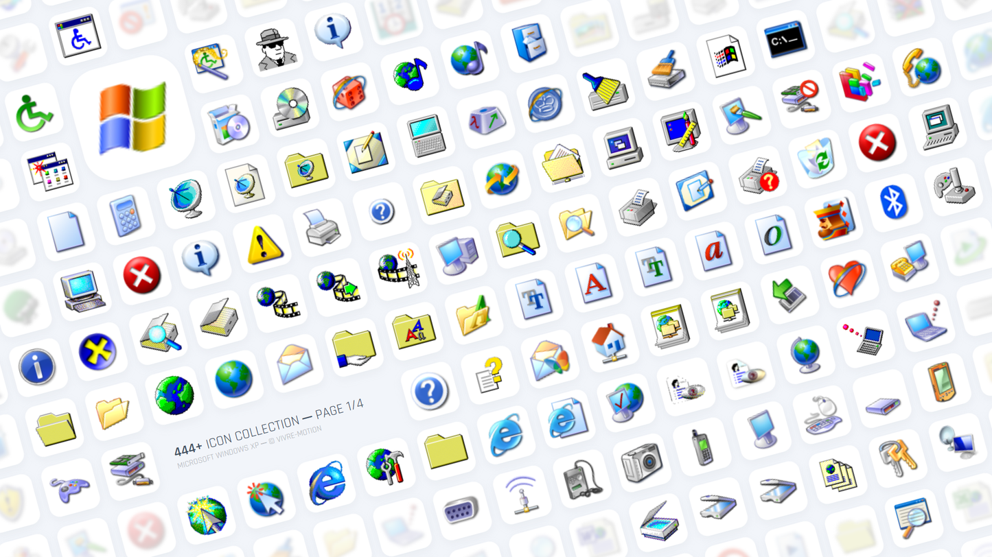 MICROSOFT WINDOWS XP ─ RGB HOTKEY STREAM DECK ICONS ─ VIVRE-MOTION