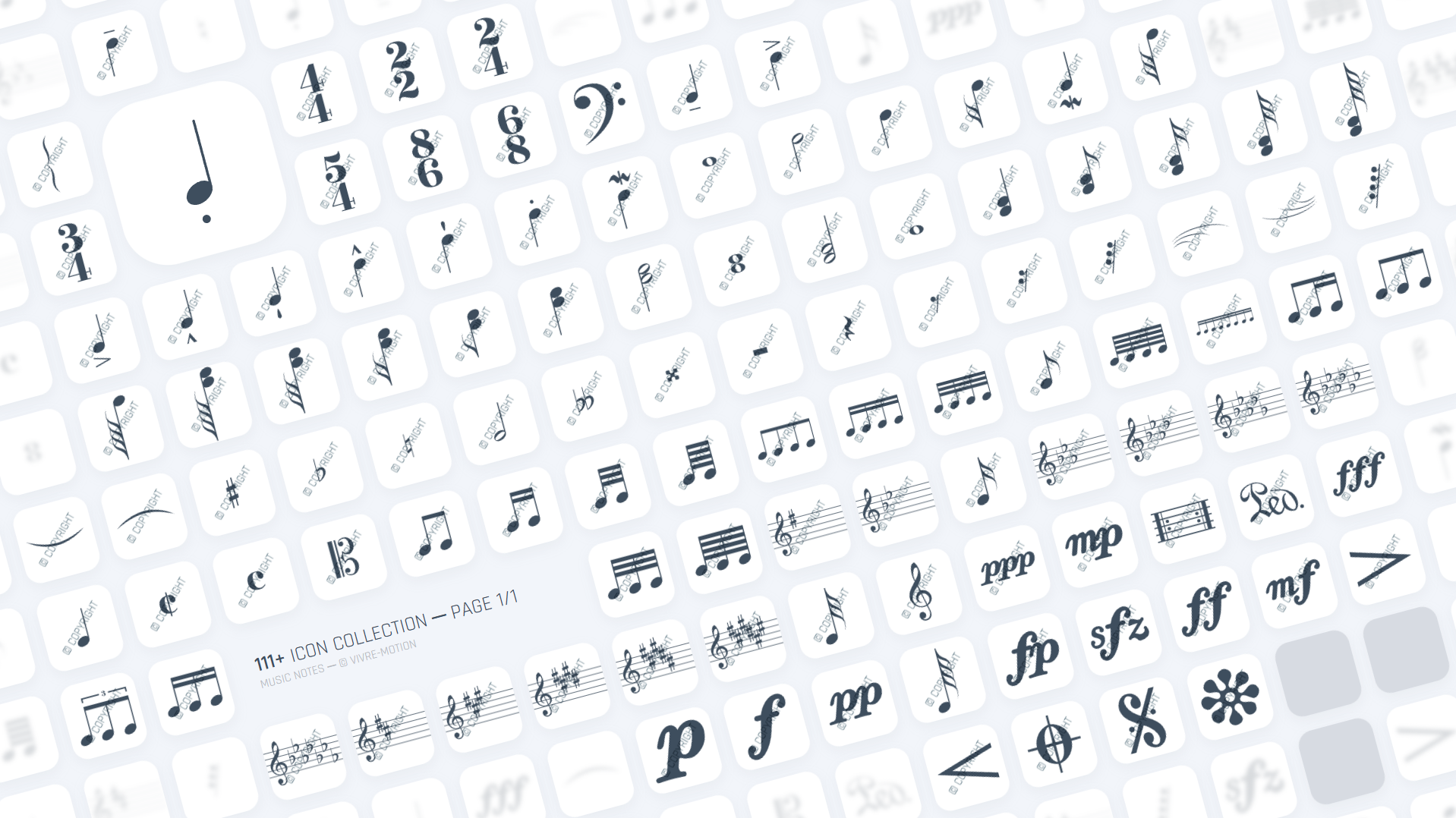 MUSIC NOTES - STREAM DECK ICONS | VIVRE-MOTION