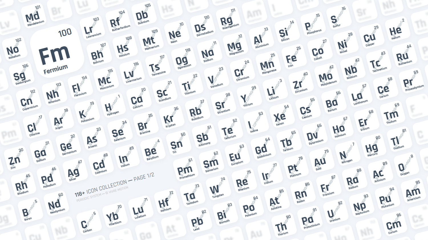 PERIODIC SYSTEM ─ RGB HOTKEY STREAM DECK ICONS ─ VIVRE-MOTION