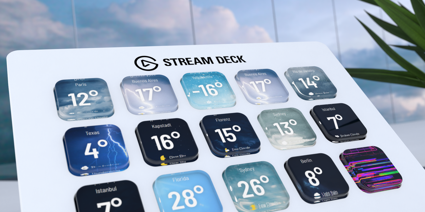 WEATHER WIDGET PREVIEW | STREAM DECK PLUGIN | VIVRE-MOTION
