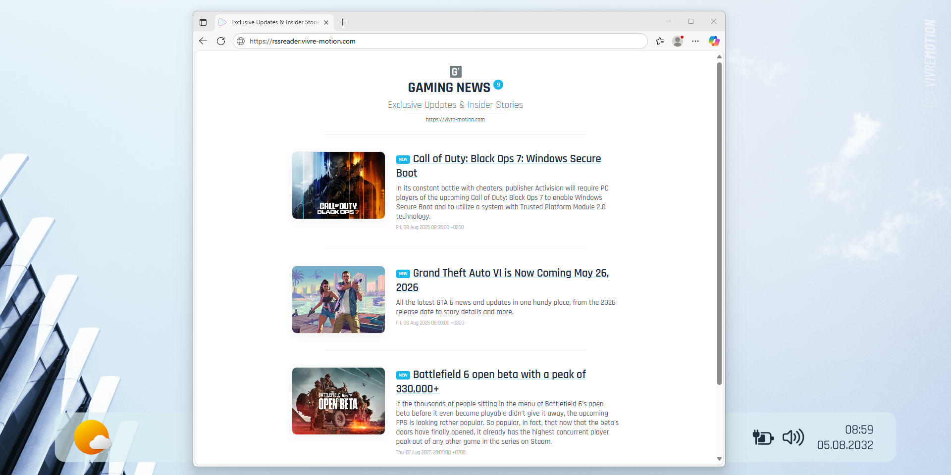 RSS FEED LIVE TICKER | WINDOWS | STREAM DECK PLUGIN