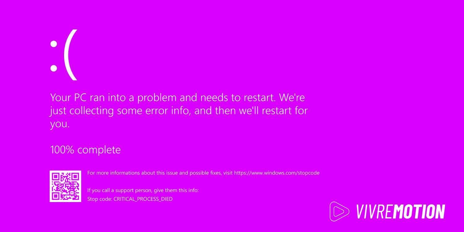 BLUESCREEN FAKE SIMULATOR SCREEN MAGENTA | VIVRE-MOTION