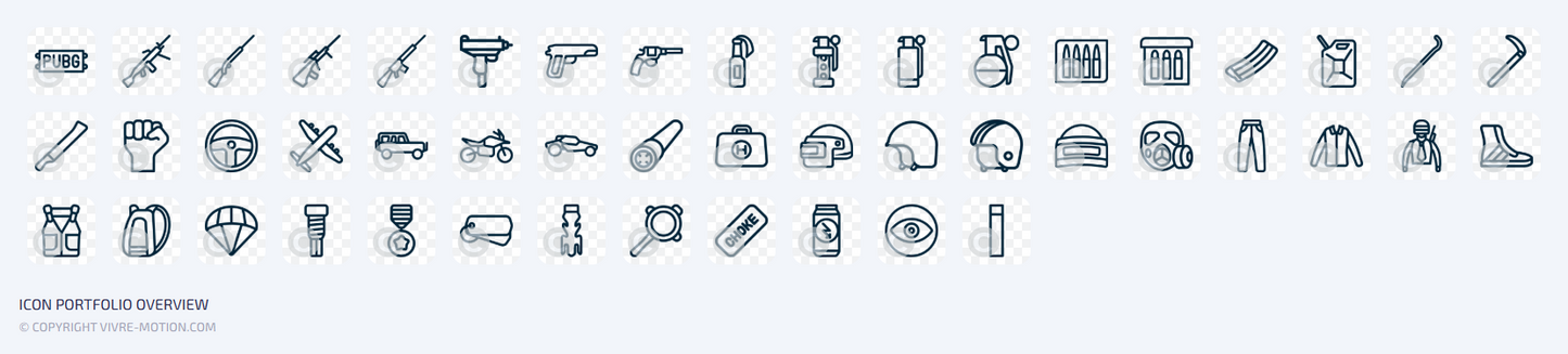 PUBG ICONS | STREAM DECK ICONS | VIVRE-MOTION