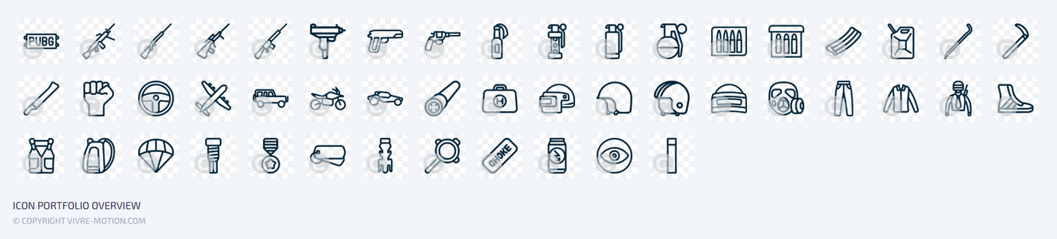 PUBG ICONS | STREAM DECK ICONS | VIVRE-MOTION