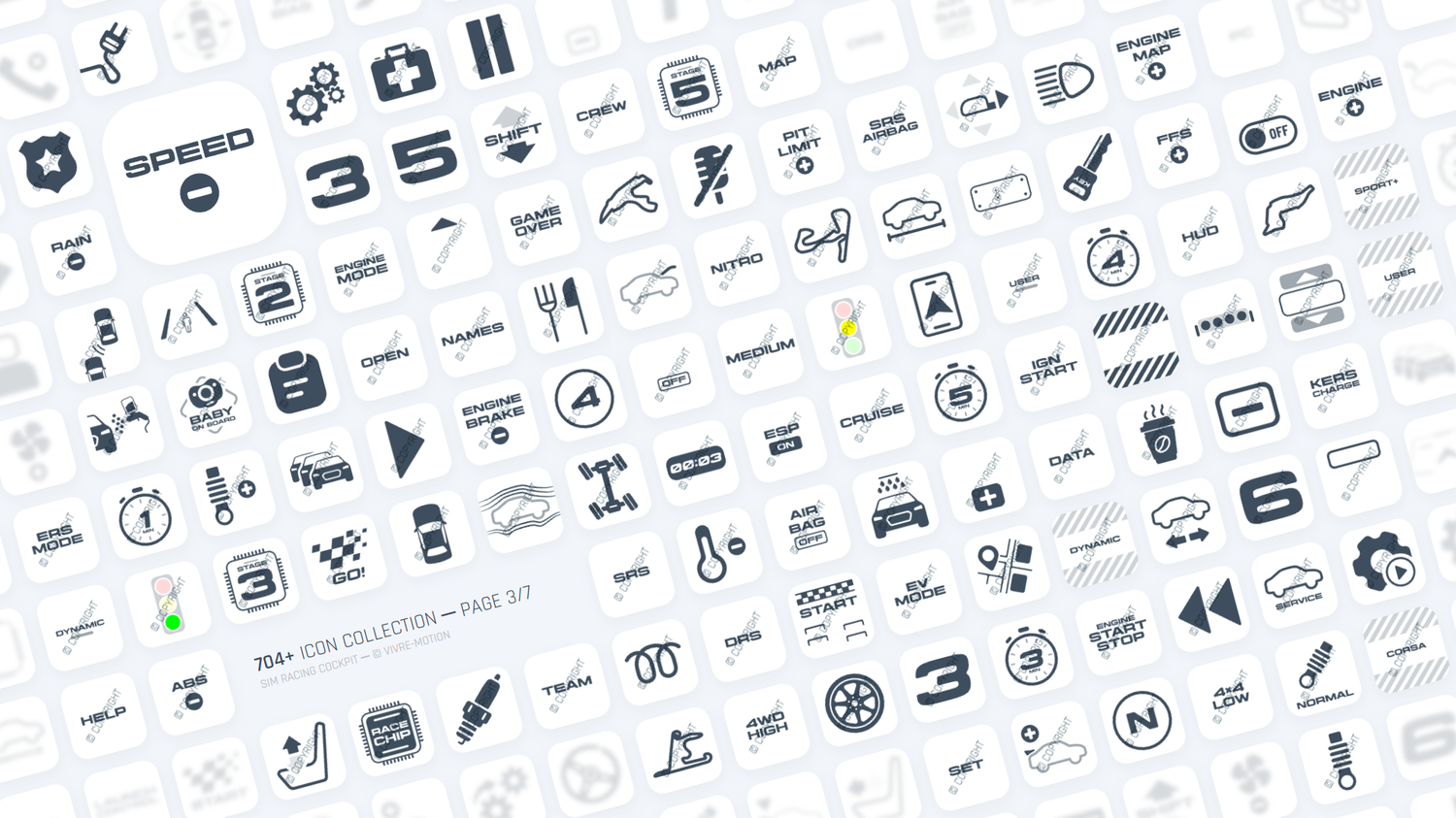 SIM RACING COCKPIT ─ RGB HOTKEY STREAM DECK ICONS ─ VIVRE-MOTION