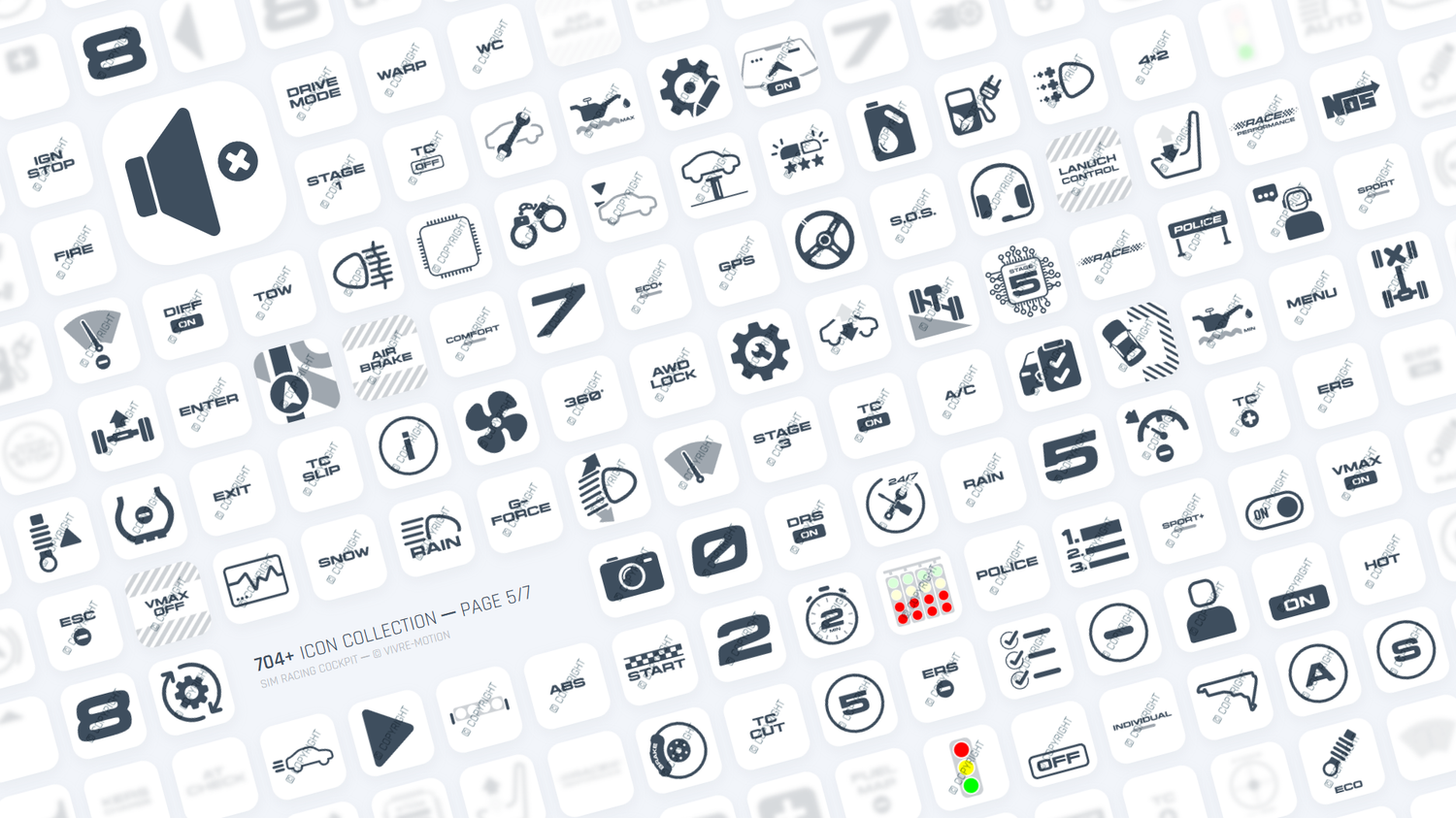 SIM RACING COCKPIT ─ RGB HOTKEY STREAM DECK ICONS ─ VIVRE-MOTION