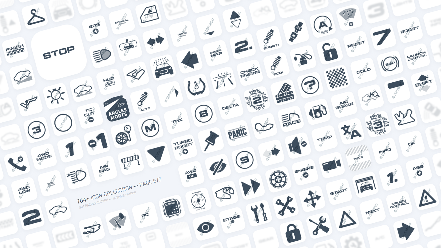 SIM RACING COCKPIT ─ RGB HOTKEY STREAM DECK ICONS ─ VIVRE-MOTION