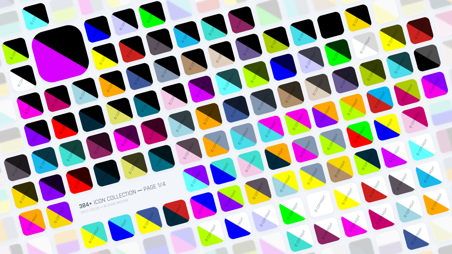 SPLIT COLOR ─ RGB HOTKEY STREAM DECK ICONS ─ VIVRE-MOTION