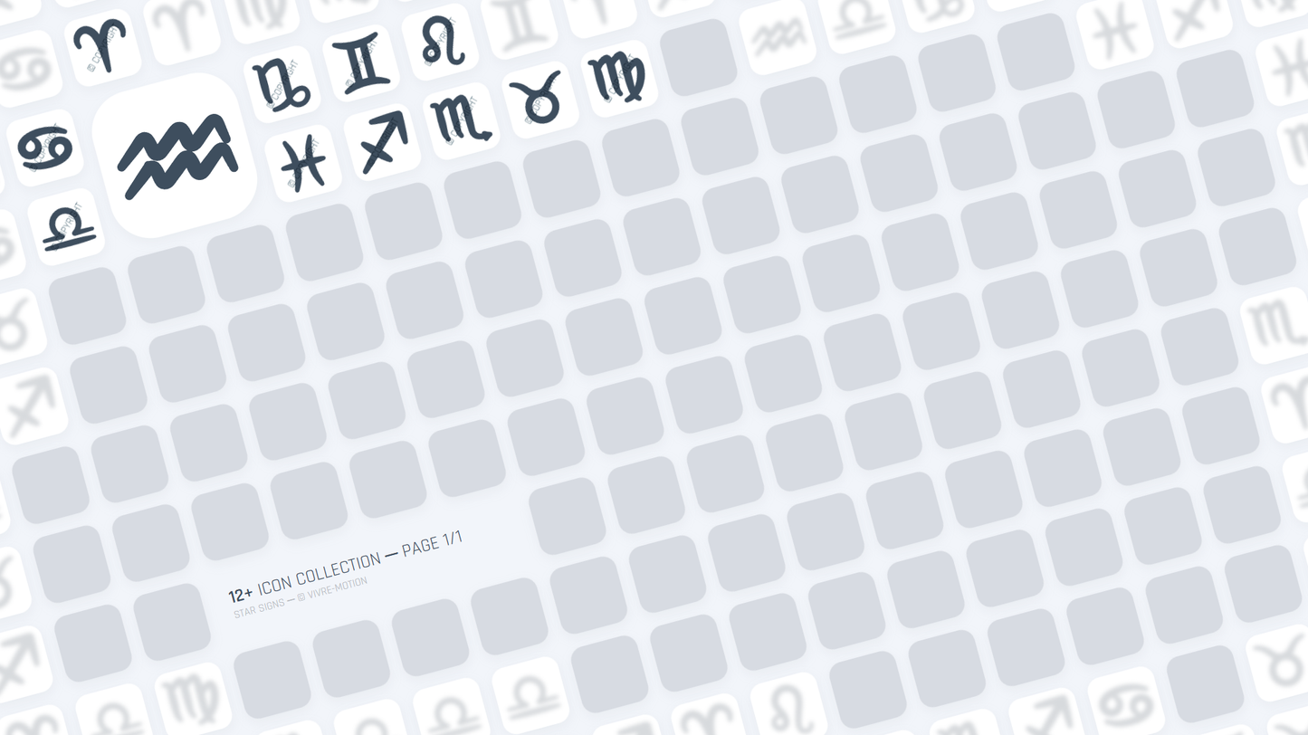STAR SIGNS ─ RGB HOTKEY STREAM DECK ICONS ─ VIVRE-MOTION