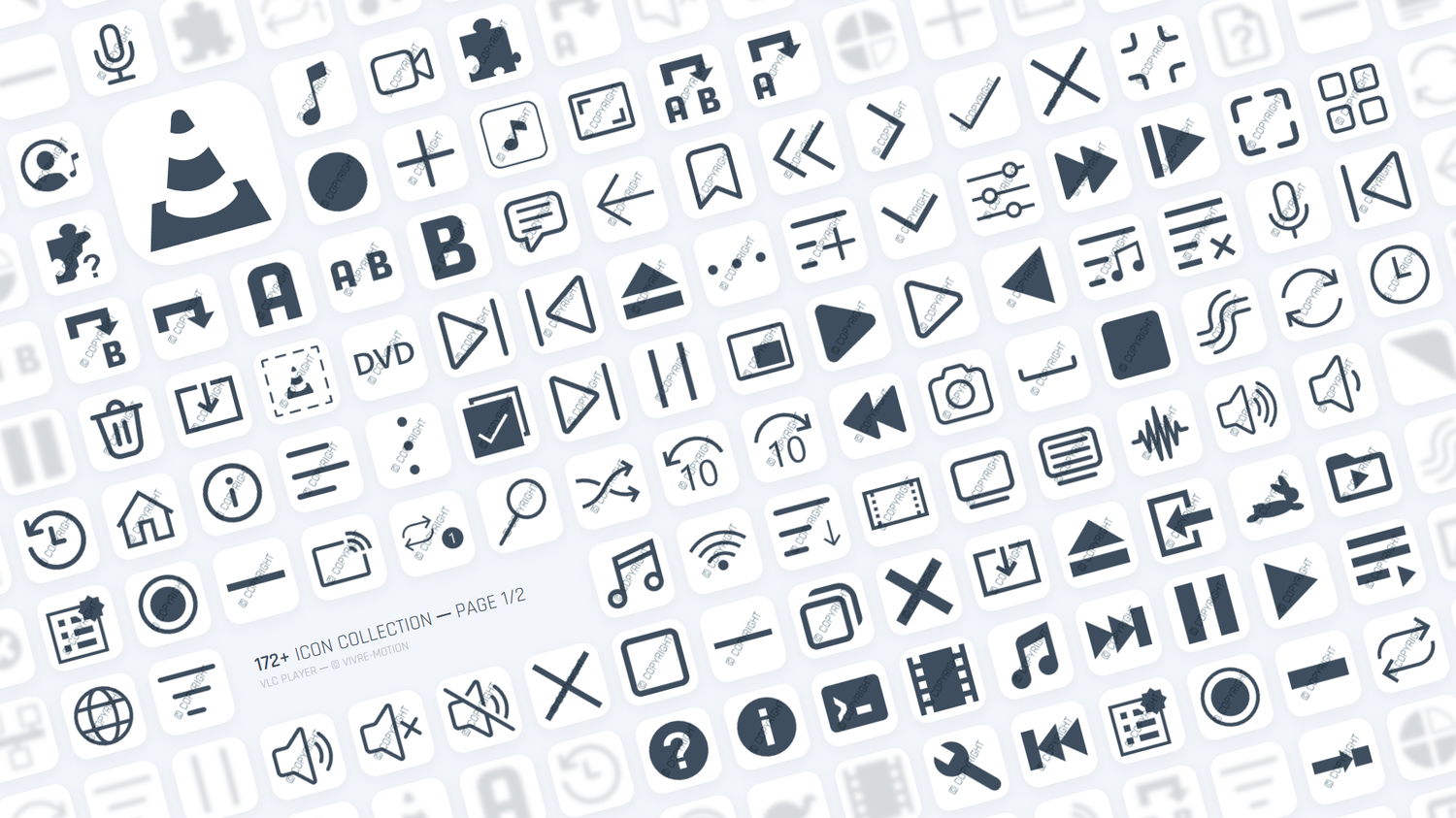 VLC PLAYER ─ RGB HOTKEY STREAM DECK ICONS ─ VIVRE-MOTION