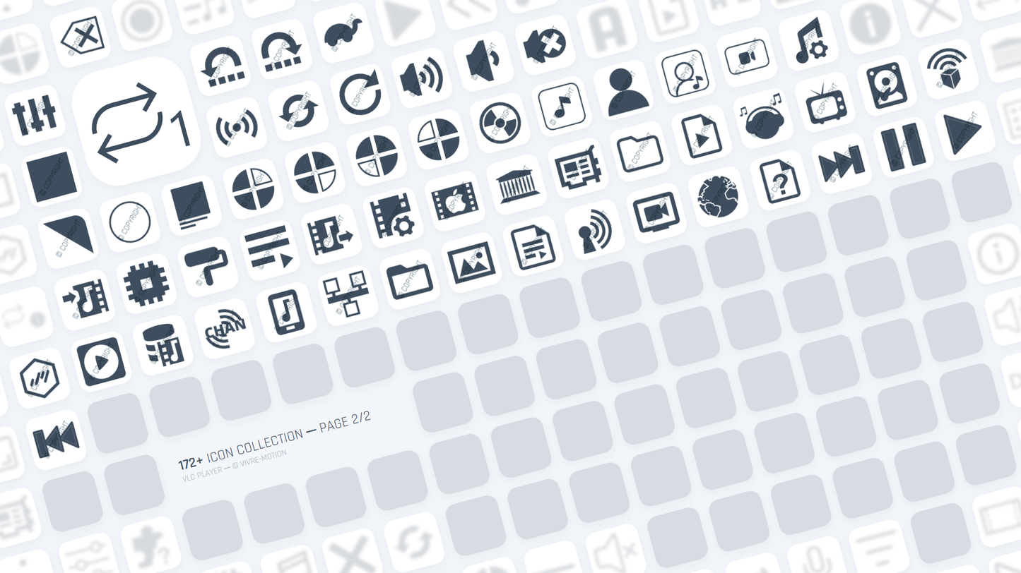 VLC PLAYER ─ RGB HOTKEY STREAM DECK ICONS ─ VIVRE-MOTION