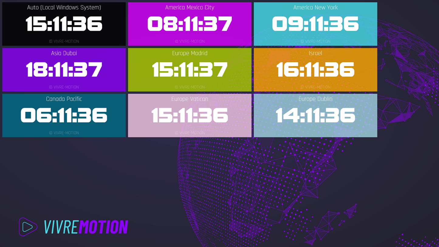 COUNTDOWN TIMER TimeZones World-Clock Stream Deck Plugin