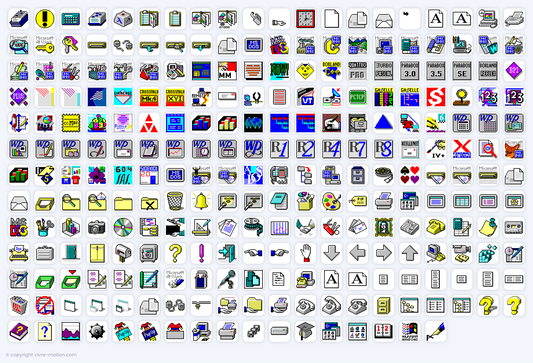 WINDOWS 3.11 - FREE RGB PNG Shortcut Icons | STREAM DECK | LOUPEDECK | TOUCH-PORTAL | VIVRE-MOTION