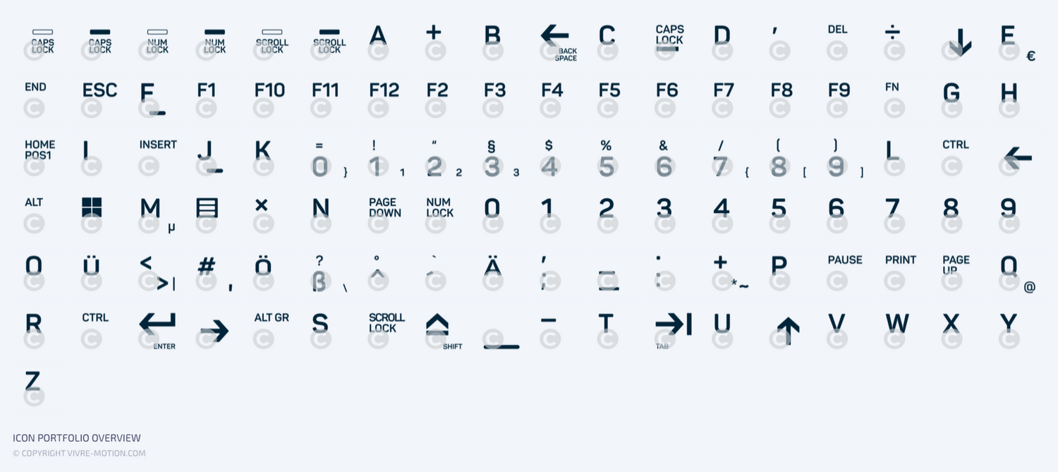 KEYBOARD LAYOUT - STREAM DECK ICONS | VIVRE-MOTION