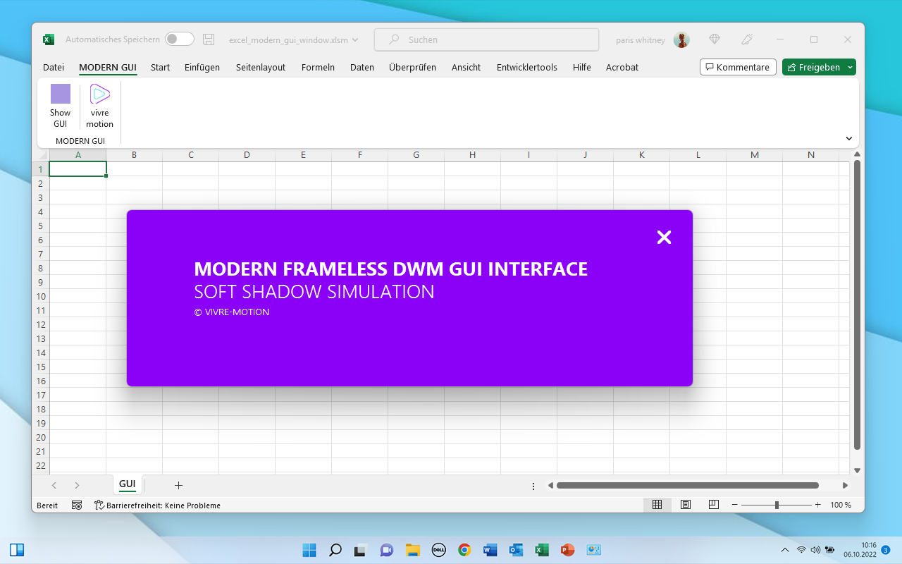 excel frameless dwm api gui interface design template | Stream deck icons |vivre-motion